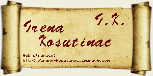 Irena Košutinac vizit kartica